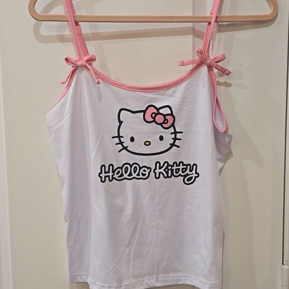 Hello Kitty Bow Tie Logo Cami & Short PJ Set - Picture 8 of 8